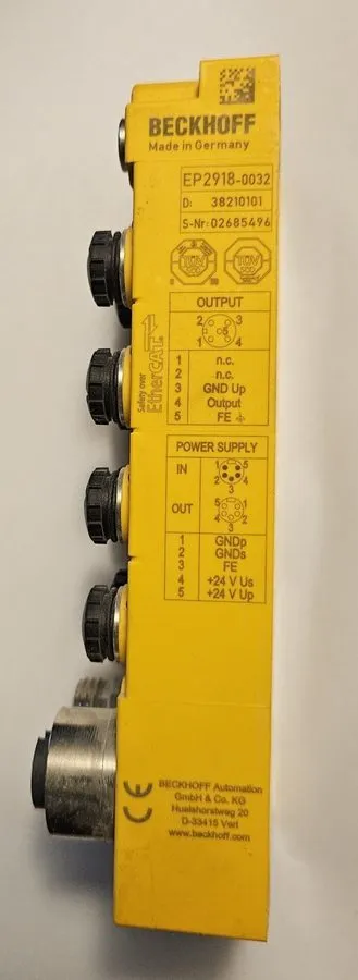 IIoT-устройство Beckhoff EP2918-0032 EtherCAT Box, 8-channel DO 24 V DC 2 A M12  — фото лота 1