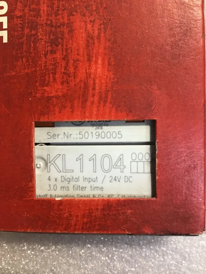 Модуль ввода-вывода LOT BECKHOFF KL1104 4X DIGITAL INPUT 24VDC