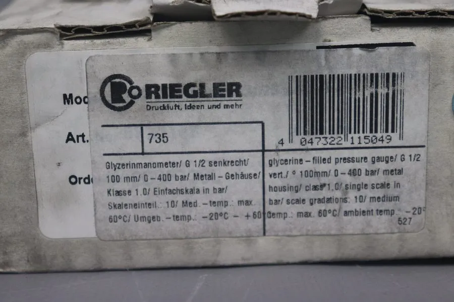 Трубопроводная арматура WIKA Parker P6G-DRA1V10 Pressure Gauge EN837-1
