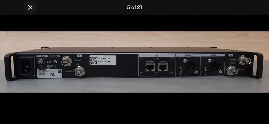 Радиосистема Shure ULXD4D Wireless Microphone Receiver, 632-696 MHz — фото лота 2