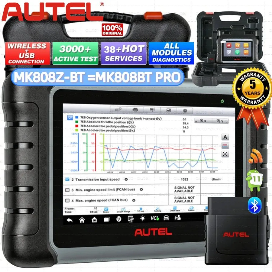 Диагностический сканер 2026 Autel MaxiCOM MK808Z-BT Bidirectional Diagnostic Sca
