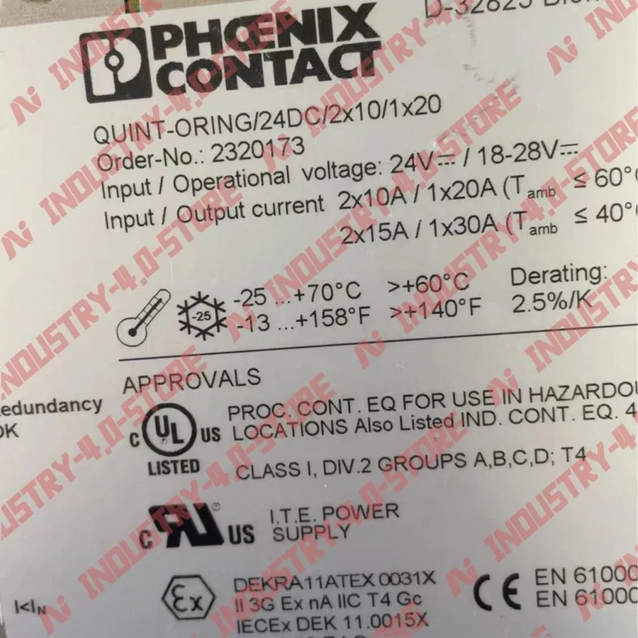 Блок питания PHOENIX CONTACT QUINT-ORING/24DC/2X10/1X20 POWER SUPPLY 24VDC 2X10A