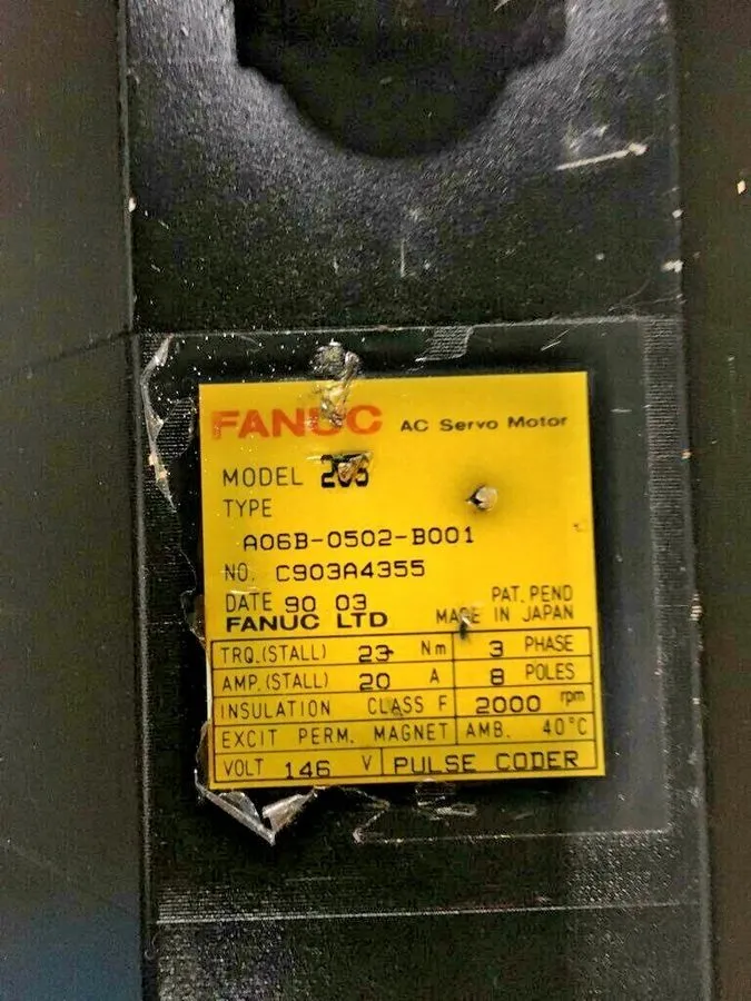 Серводвигатель Fanuc 23Nm AC Servo Motor Model 20S Type A06B-0502-B001