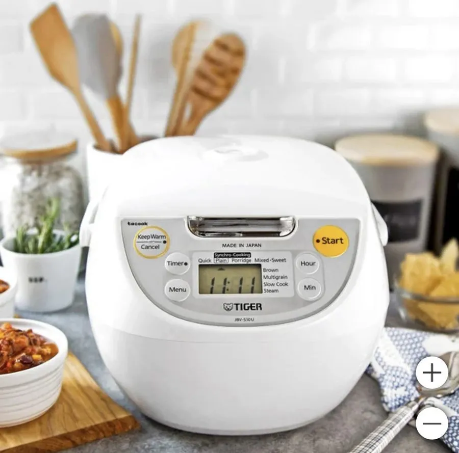 Рисоварка Tiger, 5.5-Cup Micom Rice Cooker, Steamer and Warmer 10 Meal Settings