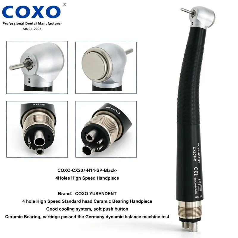 Стоматологический наконечник US COXO Dental CX207-C Anti-retraction Air Turbine  — фото лота 1