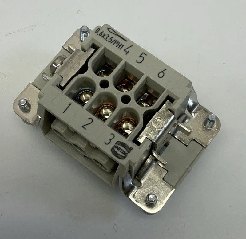 Разъём Harting 09330062701 / HAN-6E-BU-S Female Connector Insert 6-Pole, 16A, 50
