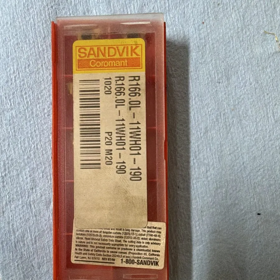 Режущий инструмент Sandvik Coromant Carbide Threading Insert R166.0L-11WH01-190 — фото лота 1