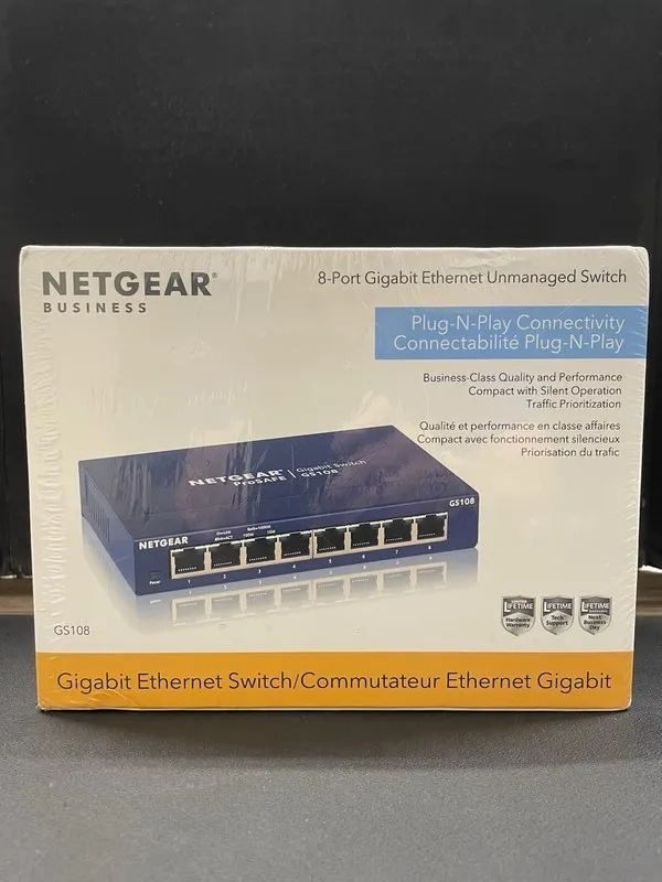Коммутатор NETGEAR 8-Port Gigabit Ethernet Unmanaged Switch (GS108) 400NAS