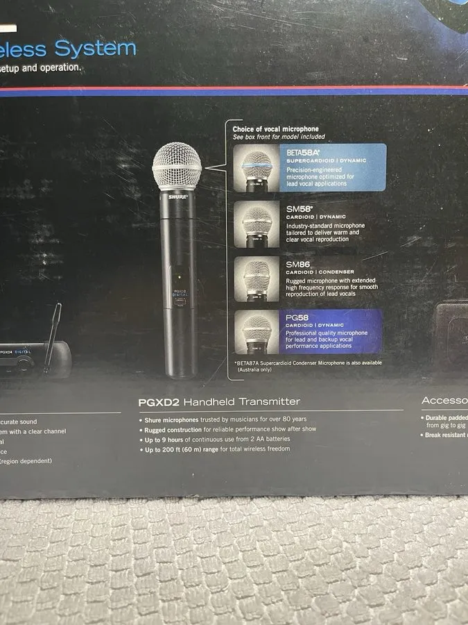 Радиосистема Shure PGX24/SM58 Wireless Microphone System — фото лота 2