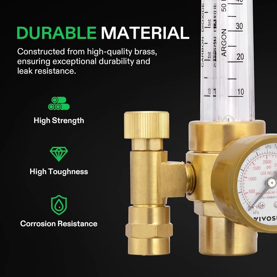 Расходомер Argon/CO2 Mig Tig Flow Meter Gauge Welding Weld, CGA580 Inlet Gas Reg — фото лота 1