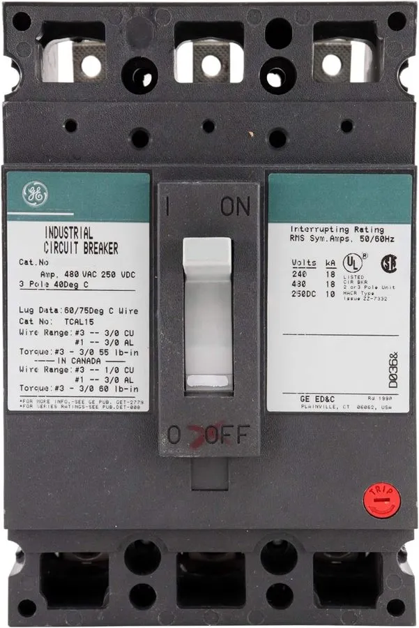 Автоматический выключатель GE Circuit Breaker TED134035 35 amp 3 Pole 480VAC 14k