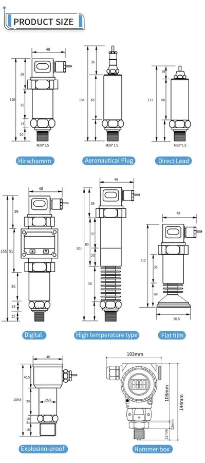 Датчик давления Pressure Transmitter 0-60Mpa 4-20mA RS485 IP65 DC24V Industrial