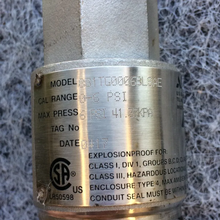 Датчик давления AMETEK 831TG0006BLSAE PRESSURE TRANSMITTER PRESS 6-41.37 KPA CAL
