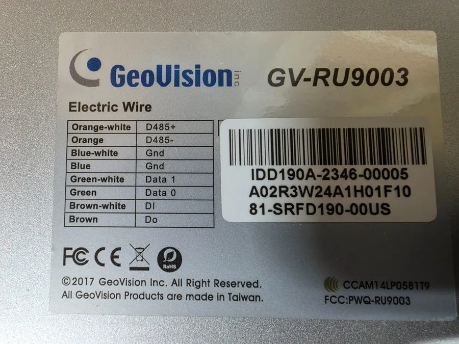 Считыватель RFID Geovision GV-RU9003 UHF RFID er