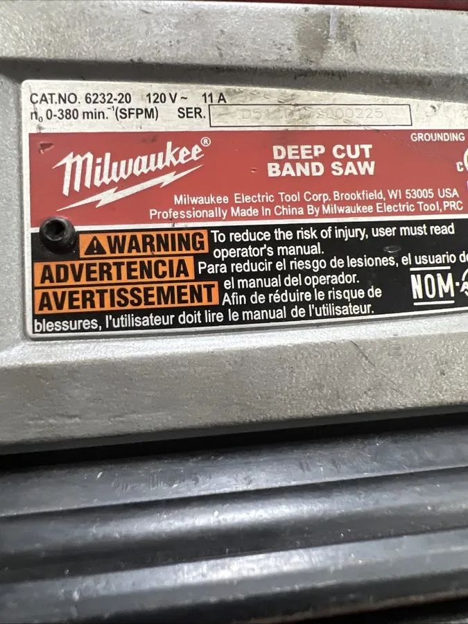 Оборудование ЧПУ Milwaukee 6232-20 Corded Deep Cut Variable Speed Band Saw with 