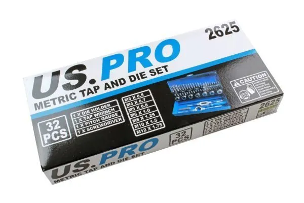 Режущий инструмент Tap and Die Set SAE & Metric M3-M12 Coarse Fine Threading Too