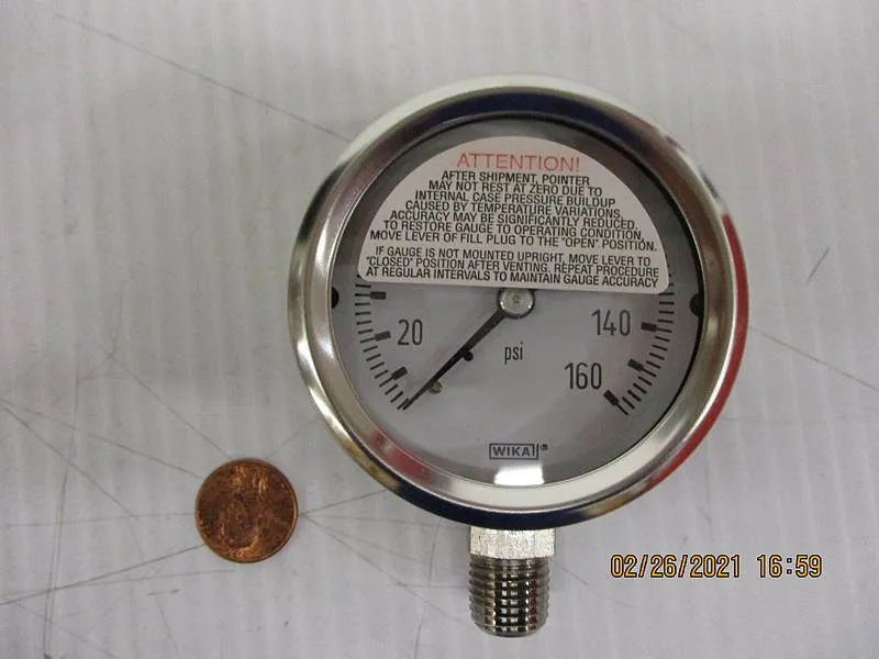 Трубопроводная арматура NEW, Wika, 232.53-2.5-LM-1/4NPT-0-160, P/N 9768696, SS I
