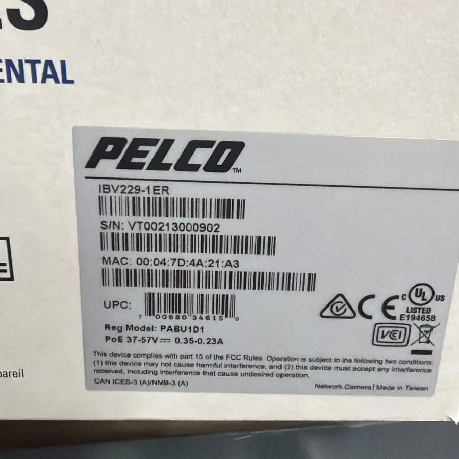 Камера Pelco Sarix Ibv229-1er Bullet Camera — фото лота 1