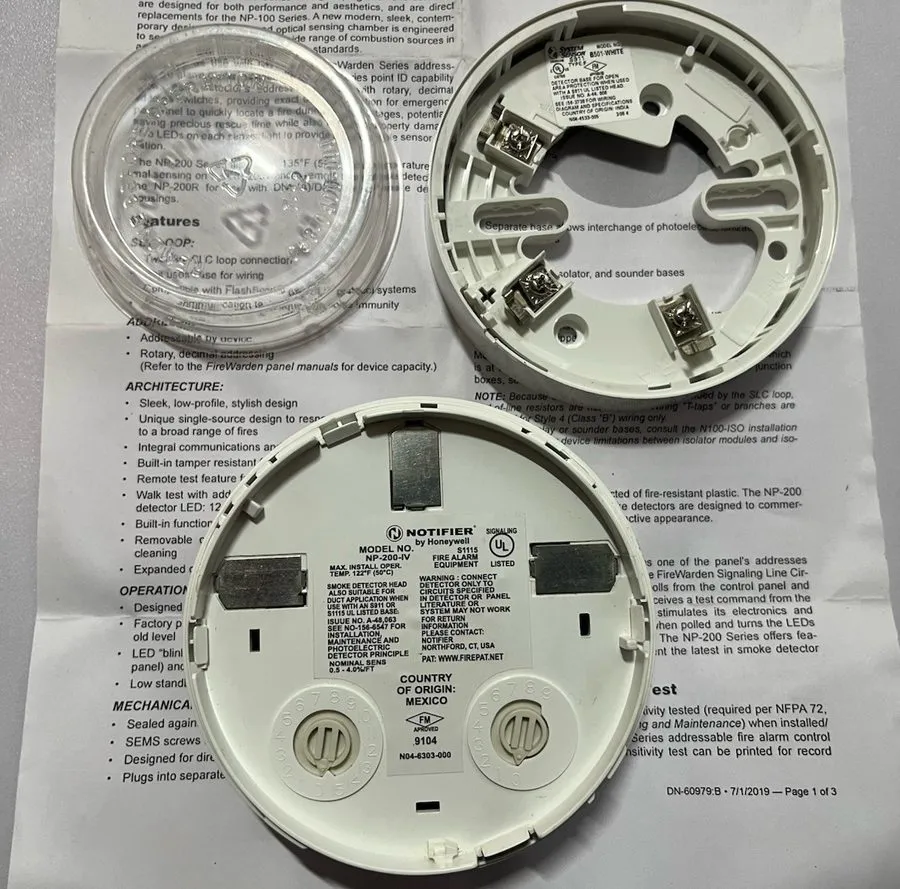 Оборудование пожарной сигнализации Notifier NP-200-IV Addressable Photoelectric 