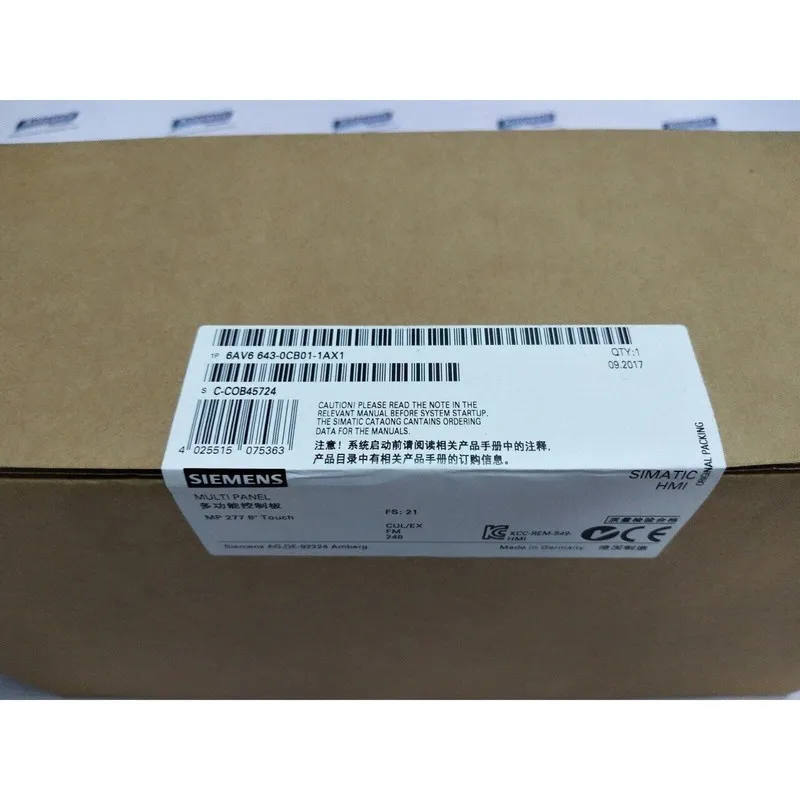 Панель оператора Siemens 6AV6643-0CB01-1AX1 MP277 Touch Panel HMI