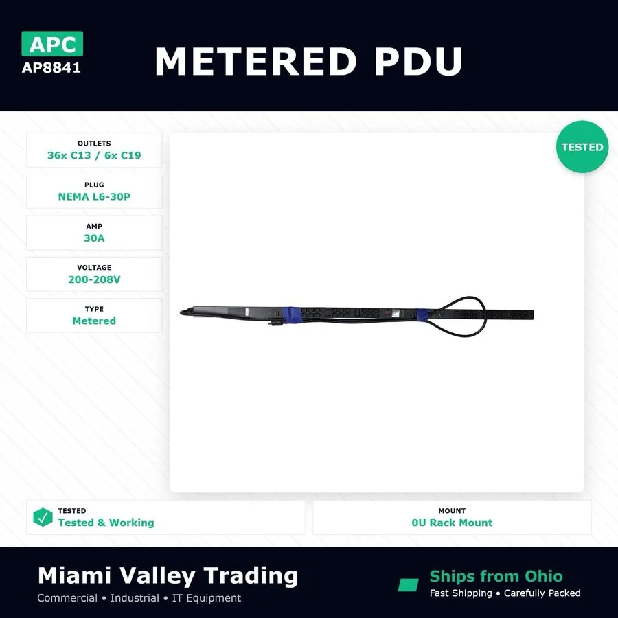 Блок розеток PDU APC AP8841 NetShelter Rack PDU Metered 0U 5.0kW 200V/208V 30A C