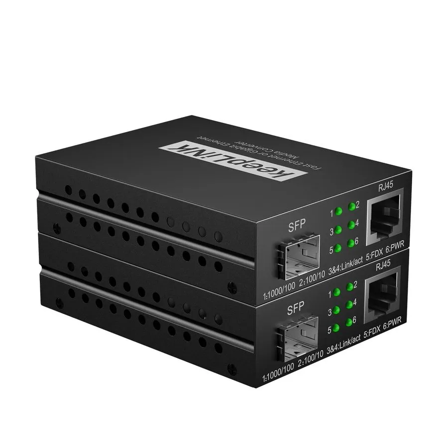 Медиаконвертер keepLiNK Optical Media Converter, Open SFP Slot, Copper to Fiber,