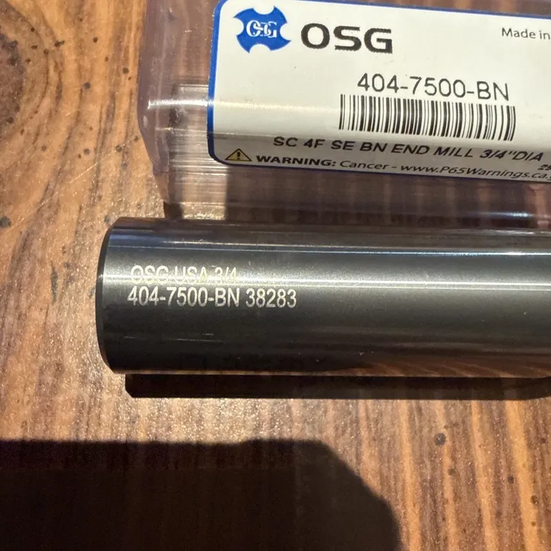 Режущий инструмент Osg 404-7500-Bn End Mill, Carbide, 3/4, 4 Fl, Sgl Ball End — фото лота 2