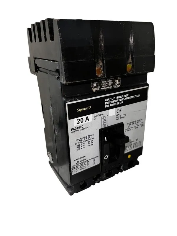 Автоматический выключатель Square D FA34020 I-Line Circuit Breaker 20A 3-Pole 48