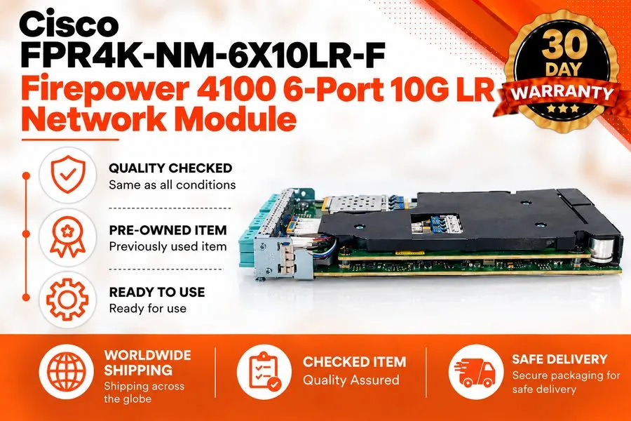 Межсетевой экран Cisco FPR4K-NM-6X10LR-F Firepower 4100 6-Port 10G LR Network Mo — фото лота 1