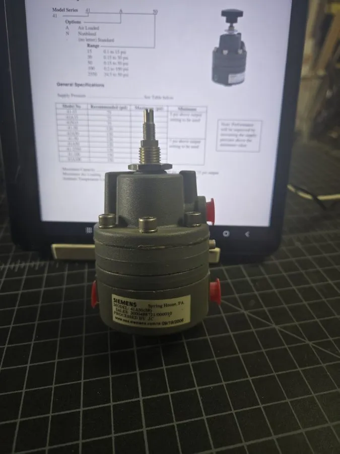 Трубопроводная арматура SIEMENS MODEL 41 NULLMATIC PRESSURE REGULATOR 150 PSI MA — фото лота 1
