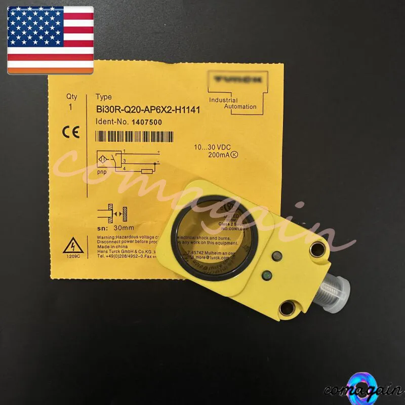 Датчик приближения TURCK BI30R-Q20-AP6X2-H1141 Proximity Sensor, 6mm Range, 10-3