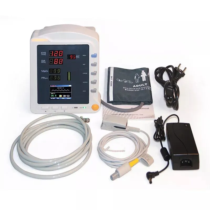 Датчик SpO2 SR5100 Vital Signs Monitor CCU ICU Patient Monitor,NIBP /TEMP 2.8''