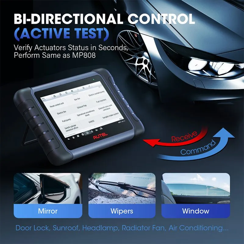 Диагностический сканер Autel MaxiCOM MK808S-TS MK808S IMMO TPMS Key Coding Car D — фото лота 4