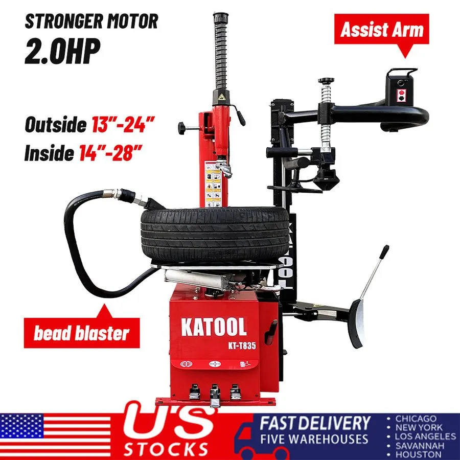 Шиномонтажный станок Tire Changer Machine KATOOL KT-T835, 2.0HP Motor, Double Ar