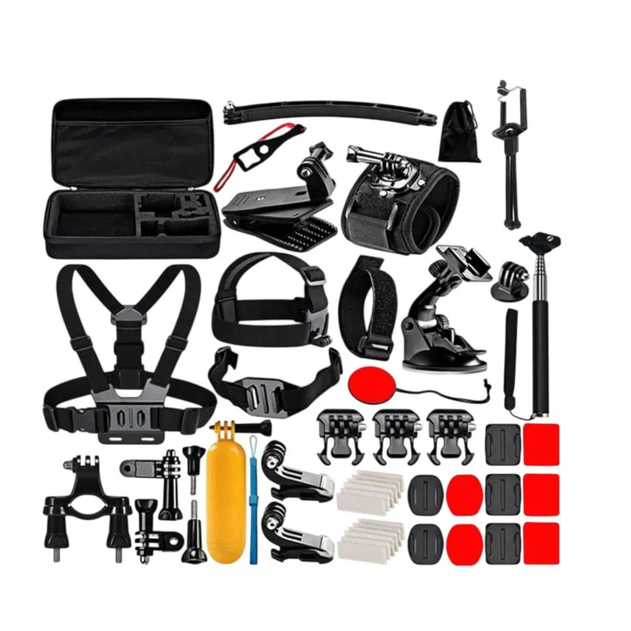 Фотокамера Action Cam Accessories 50-in-1 Tripod Chest Mount Case Adapter — фото лота 2