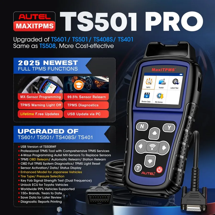 Датчик давления Autel MaxiTPMS TS501 Auto Diagnostic Tool Scanner Program Tire P