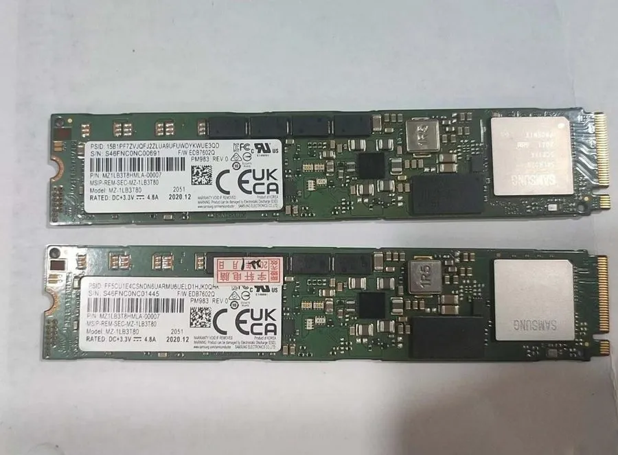 SSD-накопитель Samsung PM983 3.84TB SSD M.2 22110 PCIe NVMe MZ-1LB3T80 MZ1LB3T8H
