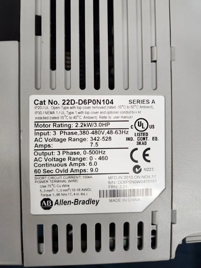 Частотный преобразователь 22D-D6P0N104