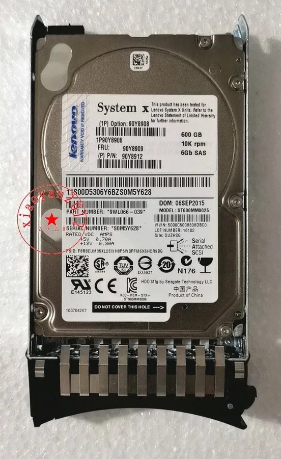 Жёсткий диск 90Y8908 IBM/ Lenovo 600GB 10K SAS 6GBPS 2.5" SAS HDD 90Y8912 90Y890