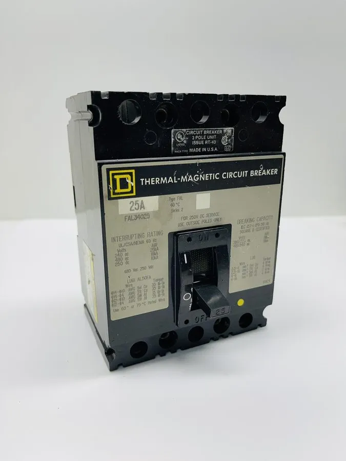 Автоматический выключатель SQUARE D FAL34025 3pole 25 AMP 480V CIRCUIT BREAKER