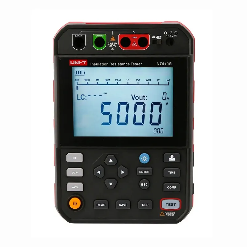 Тестер UNI-T UT513B 5kV High-Voltage Insulation Tester, 5000V, PI/DAR — фото лота 1