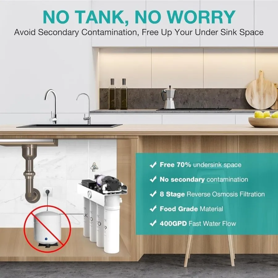Насос SimPure T1-400ALK Alkaline UV Reverse Osmosis System, NSF/ANSI 58 Certifie — фото лота 3
