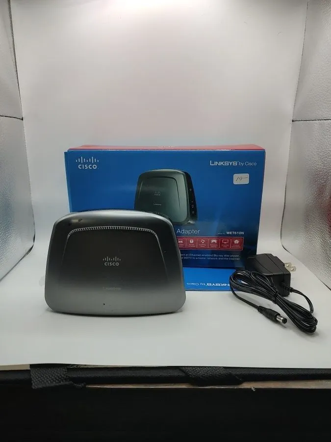 Коммутатор CISCO LINKSYS (WES610N) 4-PORT SWITCH DUAL BAND ENTERTAINMENT BRIDGE — фото лота 1