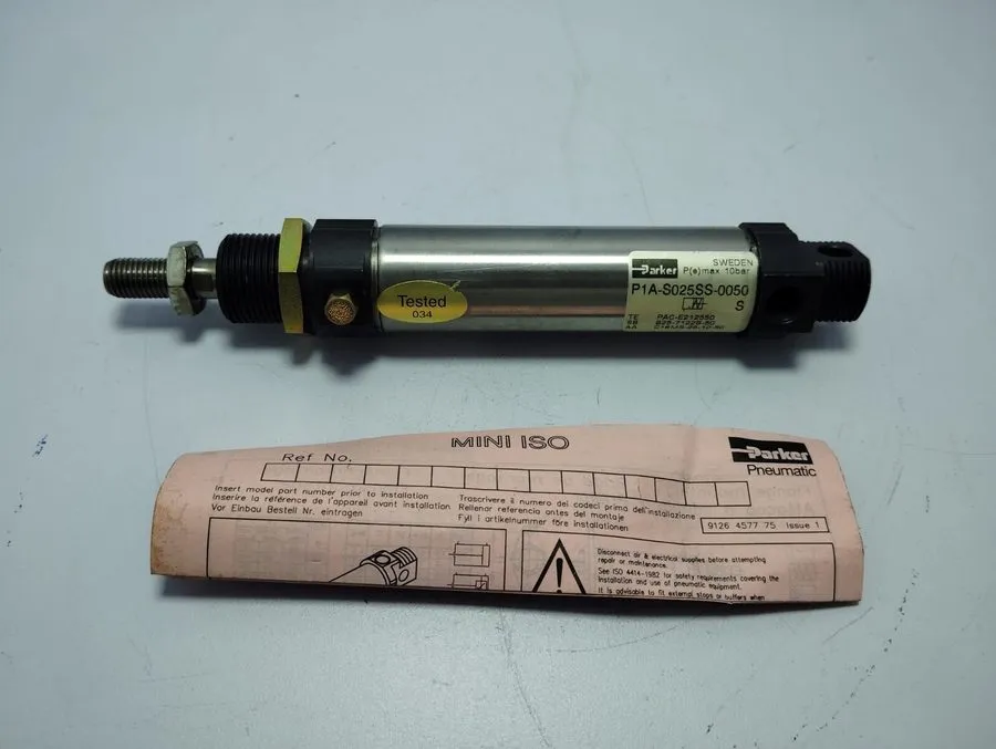 Пневмоцилиндр PARKER PNEUMATIC Mini ISO CYLINDER P1A-S025SS-0050 MADE IN SWEDEN