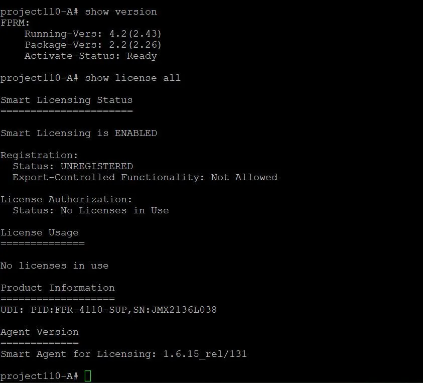 Межсетевой экран Cisco Firepower Firewall FPR-4110-K9 Security Appliance THNSN82