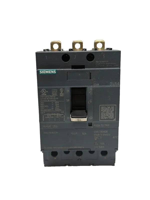 Автоматический выключатель Siemens 3VA4150-4ED34-0AA0 Circuit Breaker 50 Amp 3 P — фото лота 2