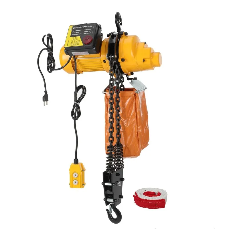 Таль 110V 2200LBS/1 Ton Electric Chain Hoist Single Phase Hoist Crane 10FT Chain