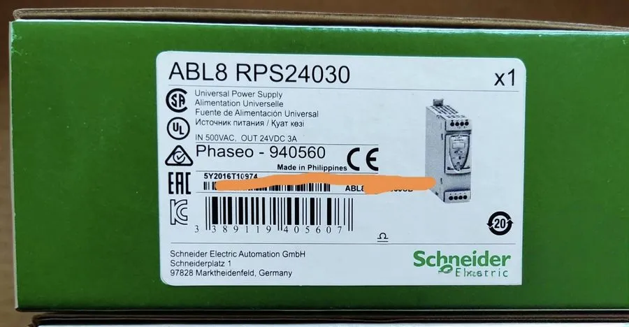 Блок питания ABL8RPS24030 Schneider DIN Rail Mount Power Supply 72W 3A 24VDC&lh