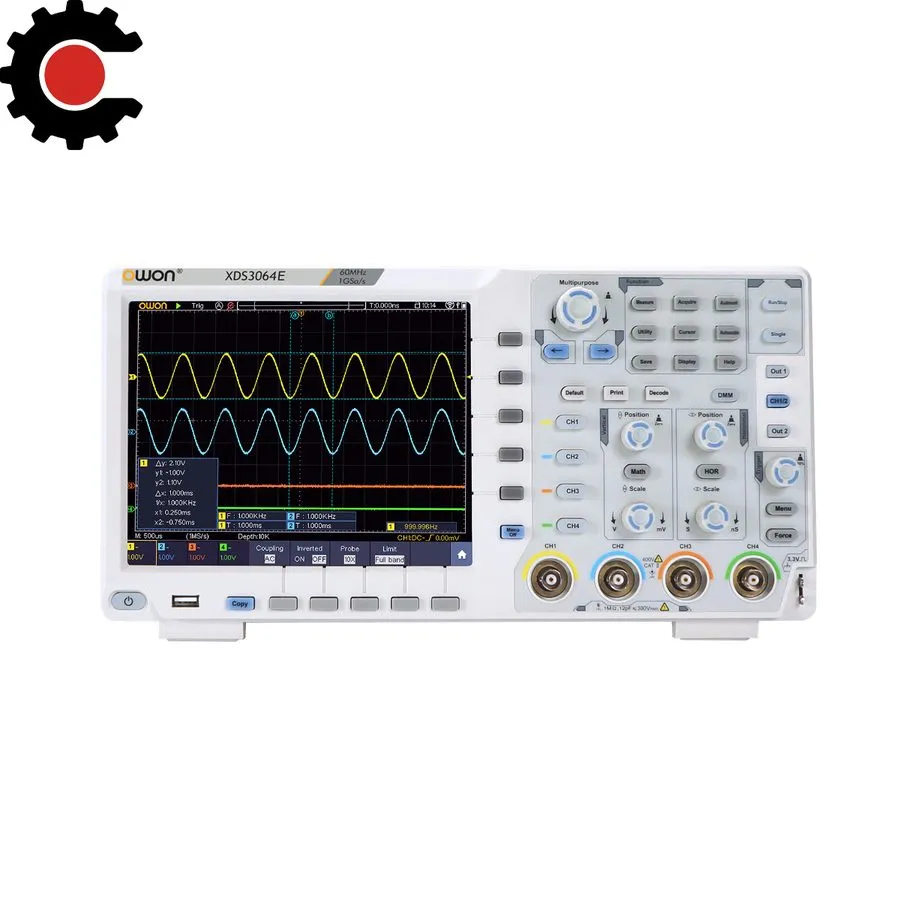 Осциллограф OWON XDS3064E 4CH 8bits ADC 60MHz Touchscreen Digital Oscilloscope — фото лота 1