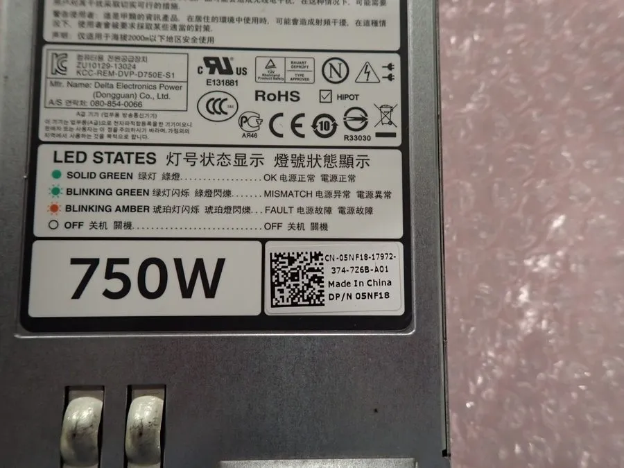 Блок питания IBM 05NF18 750 WATT REDUNDANT High Efficiency Power Supply PowerEdg